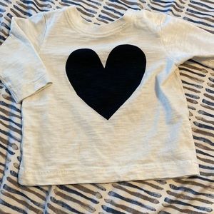 Baby long sleeve tee in heart